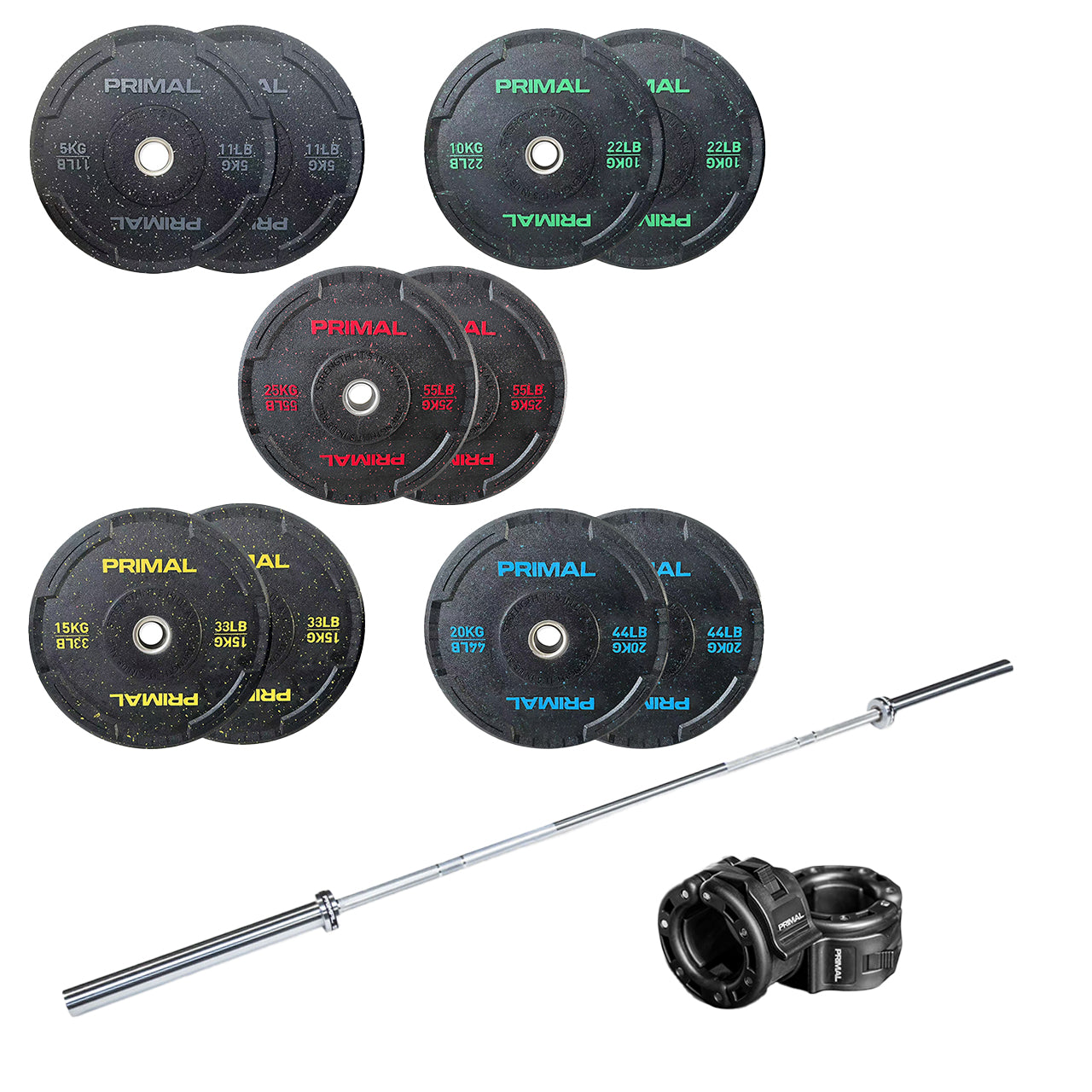 Primal Performance Series V2 Hi-Temp Bumper Plates (Sets)